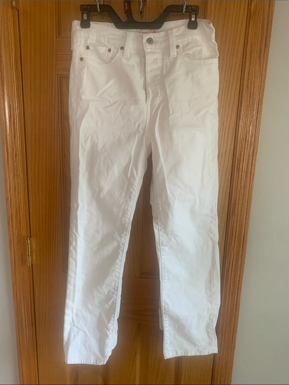 Levi's Women's White Straight-Leg Jeans